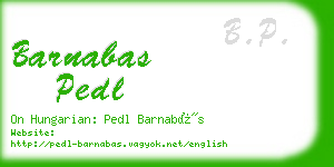 barnabas pedl business card